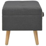 vidaXL Tabourets de rangement lot de 3 Gris foncé Tissu