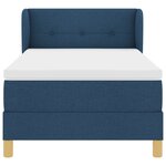 Lit Box Spring vidaXL avec matelas bleu 80x200 cm en tissu