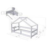 Lit cabane enfant LUCKY 90 x 160 bleu marine