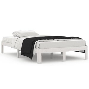 vidaXL Cadre de lit sans matelas blanc bois de pin massif 120x200 cm