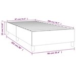 vidaXL Cadre de lit Crème 90 x 200 cm Tissu