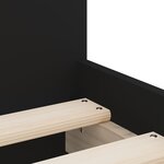 vidaXL Cadre de lit avec tiroirs sans matelas noir 100x200 cm