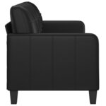 vidaXL Canapé à 3 places Noir 180 cm Similicuir