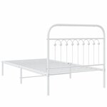 vidaXL Cadre de lit métal sans matelas et tête de lit blanc 100x200 cm
