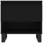 vidaXL Table basse noir 50x46x50 cm bois d’ingénierie