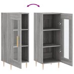 vidaXL Buffet Sonoma gris 34 5x34x90 cm Bois d'ingénierie