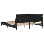 vidaXL Cadre de lit avec LED sans matelas noir 180x200 cm velours