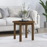 vidaXL Table basse Marron miel Ø 55x45 cm Bois massif de pin
