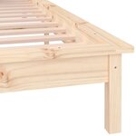 vidaXL Cadre de lit à LED sans matelas 150x200 cm bois massif