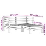 vidaXL Canapé de jardin 2 places avec repose-pieds bois pin imprégné