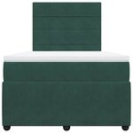 vidaXL Sommier à lattes de lit et matelas Vert foncé 120x200cm Velours