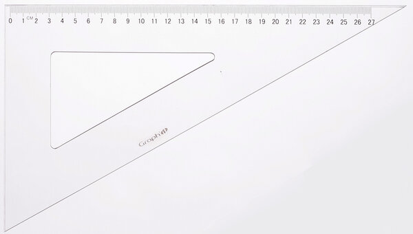 Equerre graduée 60° 2 bords anti-taches 30 cm