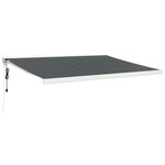vidaXL Auvent rétractable anthracite 4x3 m tissu et aluminium