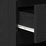 vidaXL 2-Pièces Meubles de Rangement en Chêne Noir en Bois d'Ingénierie