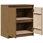 vidaXL Armoire latérale marron miel 60x36x65 cm bois de pin massif