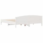 vidaXL Cadre de lit sans matelas blanc 180x200 cm bois massif de pin
