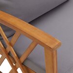 vidaXL Salon de jardin 5 Pièces avec coussins Bois d'acacia solide