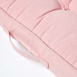 Coussin d'assise rehausseur en coton Rose  50 x 50 x 10 cm - HOMESCAPES