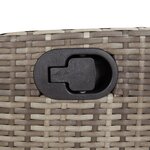 vidaXL Chaises inclinables de jardin lot de 2 et repose-pied rotin