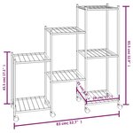 vidaXL Jardinière avec roues 83x25x83 5 cm Noir Fer