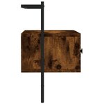 vidaXL Meuble TV mural chêne fumé 60 5x30x51 cm bois d'ingénierie
