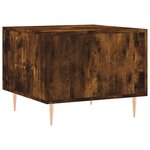 vidaXL Table basse Chêne fumé 50x50x40 cm Bois d'ingénierie