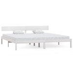 vidaXL Cadre de lit sans matelas blanc bois massif