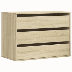 vidaXL Commode d'angle chêne sonoma 80x41x58 cm bois d'ingénierie