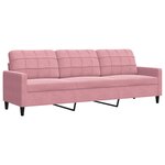 vidaXL Ensemble de canapés 4Pièces et coussins et traversins rose velours