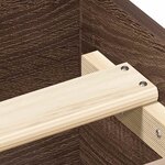 vidaXL Cadre de lit sans matelas chêne marron 90x190cm bois ingénierie