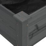 vidaXL Lit surélevé de jardin doublure 120x60x25 cm bois massif sapin