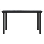 vidaXL Ensemble à manger de jardin 7 Pièces Noir Rotin PVC