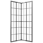 vidaXL Cabine de douche ESG dépoli 80x80x180 cm Noir