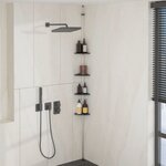 vidaXL Étagère d’angle de douche télescopique à 4 niveaux Argenté