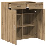 vidaXL Meuble de rangement Chêne 80x42 5x93 5 cm Bois d'ingénierie