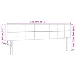vidaXL Têtes de lit 2 Pièces Gris clair 80x5x78/88 cm Velours