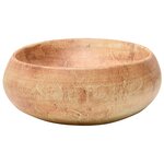 vidaXL Vasque à poser marron ovale 59x40x15 cm céramique