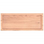 vidaXL Étagère murale marron clair bois chêne massif traité