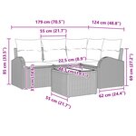 vidaXL Ensemble de Canapé 5 Pièces avec Coussins Beige