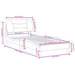 vidaXL Cadre de lit sans matelas cappuccino 80x200 cm similicuir