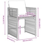 vidaXL Ensemble de salle à manger de jardin 5 pièces avec coussins Brun Rotin Poly