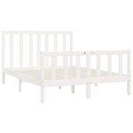 vidaXL Cadre de lit sans matelas blanc 160x200 cm bois massif