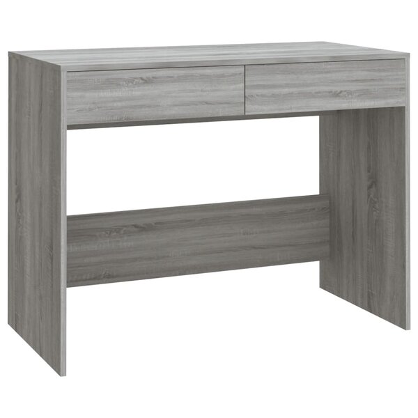 Bureau table poste de travail meuble d'ordinateur informatique étude sonoma 101 x 50 x 76 5 cm bois d'ingénierie gris 02_0023943