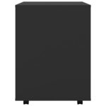 vidaXL Armoire à roulettes Noir 60x53x72 cm Bois d’ingénierie