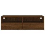 vidaXL Meuble TV mural chêne marron 100x30x30 cm bois d'ingénierie