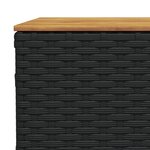 vidaXL Salon de jardin 9 Pièces avec coussins noir résine tressée
