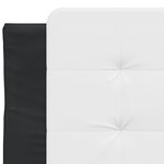 vidaXL Lit avec matelas noir et blanc 100x200 cm similicuir