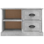 vidaXL Meuble TV gris béton 73x35 5x47 5 cm bois d'ingénierie
