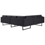 vidaXL Canapé d'angle Gris foncé Tissu