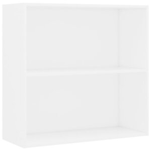 Vidaxl bibliothèque à 2 niveaux blanc 80x30x76 5 cm aggloméré